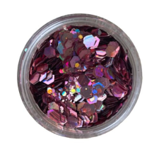  Confetti mix #23 rózsaszín körömdíszítő