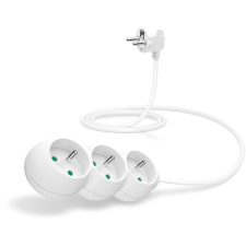 Connect IT hosszabbító, 230V, 3 aljzat, 1.5m, fehér hosszabbító, elosztó