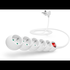  CONNECT IT hosszabbító 230V, 5 aljzat, 2m, fehér (CI-1286) villanyszerelés