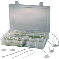 Conrad Components Kábelkötegelő és öntapadós tartó készlet 100/142/190 x 4,8 mm, natúr, Tru Components EPR-350 (545000) villanyszerelés