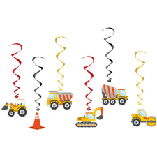  Construction, Építkezés szalag dekoráció 6 db-os szett party kellék