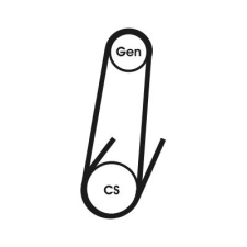 CONTINENTAL CTAM hosszbordás szíj CONTINENTAL CTAM 4PK592 ELAST autóalkatrész