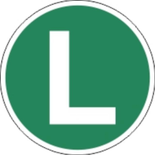 CONVOY Matrica L /csöndes/ információs címke