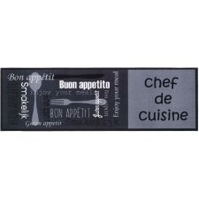 Cook&Wash Chef konyhai szőnyeg fekete-szürke 50 cm x 150 cm lakástextília