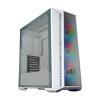 Cooler Master Ház Midi ATX MasterBox 520 + 3db Ventilátor + HUB,Tápegység nélkül, Üvegfalú, fehér (MB520-WGNN-S01) - Számítógépház