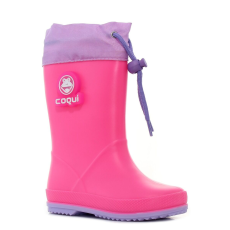 Coqui Rainy Collar Frog villogó magenta gyerek gumicsizma Méret:29