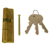 Corbin Cilinder zárbetét 45+65mm, bronz rugók,    DIN szabv., 5 csapos kulcs, fényes sárgaréz szín