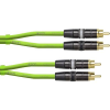 Cordial CEON DJ RCA 1.5 G Audio Összekötőkábel [1x RCA dugó - 1x RCA dugó] 1.50 m Zöld (neon) (CEONDJRCA1.5G)