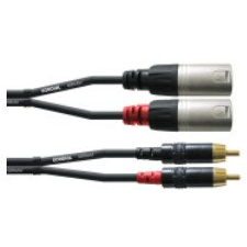 Cordial XLR APA / RCA ASZIMMETRIKUS KÁBEL, 1,5M (CFU1,5MC) kábel és adapter
