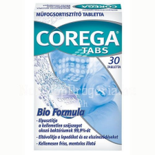 COREGA Corega Tabs Bio Formula műfogsortisztító tabletta 30 db fogápoló szer