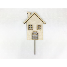 Corolla Exp-Imp. Kft Natúr fa - Beszúrós kreatív házikó 12x23cm dekorációs kellék