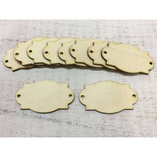 Corolla Exp-Imp. Kft Natúr fa - Íves címtábla  10db/csomag dekorációs kellék