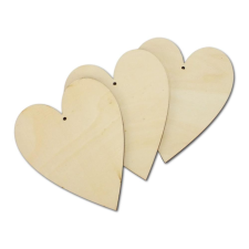 Corolla Exp-Imp. Kft Natúr fa szív 12x15cm 3db/csomag dekorációs kellék