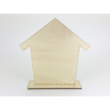 Corolla Exp-Imp. Kft Natúr fa - Talpas ház 22x22,5cm dekorációs kellék