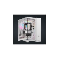 Corsair Ház 6500X Dual Chamber, Tápegység nélkül, Edzett Üveg, fehér számítógép ház