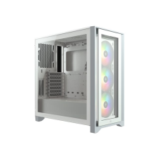 Corsair iCUE 4000X RGB Tempered Glass Mid-Tower White case számítógép ház