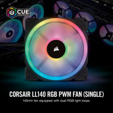 Corsair LL140 RGB 140mm Dual Light Loop RGB LED PWM Single pack hűtés