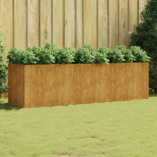  corten acél kerti magaságyás 280x80x80 cm kerti tárolás