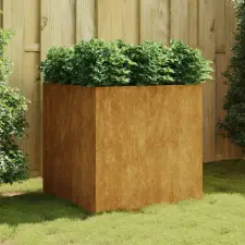  Corten acél növénytartó 80x80x80 cm kerti tárolás