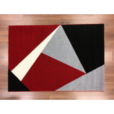 CORTINATEX Barcelona 198 piros-fekete geometriai mintás szőnyeg 120x170 cm lakástextília