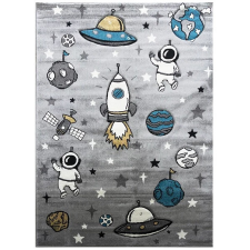 CORTINATEX Smart Kids 22924 grey - Űrhajós szürke gyerekszőnyeg 160x230 cm lakástextília
