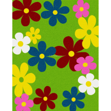 CORTINATEX Trendy Kids Zöld virágos D236A szőnyeg 280x360 cm lakástextília