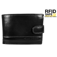Corvo Bianco RF védett, patentos nyelves fekete bőr pénztárca RCCS1021T pénztárca