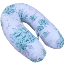 COSING Sleeplease 195 cm - Bazsarózsa flamingóval, mentazöld kismama párna