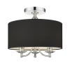 Cosmolight glamour modern mennyezeti lámpa abu dhabi króm fekete cosc03466ch-bk