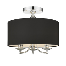 Cosmolight glamour modern mennyezeti lámpa abu dhabi króm fekete cosc03466ch-bk világítás