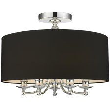 Cosmolight glamour modern mennyezeti lámpa abu dhabi króm fekete cosc05428ch-bk világítás