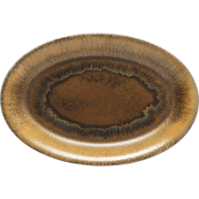 Costa Nova »Poterie« Ovális tányér, mocha-latte, hossza: 459 mm, szélessége: 309 mm tányér és evőeszköz