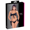  Cottelli - bikini fazonú melltartó szett (fekete) [L/XL]