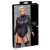 Cottelli Collection Cottelli Bondage Plus Size - csipkésujjú body (fekete)