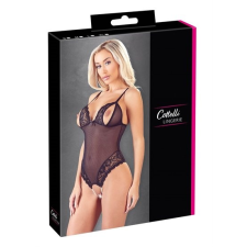 Cottelli Collection Cottelli - csipkés, gyöngyös nyitott body (fekete) [Opció: S] body