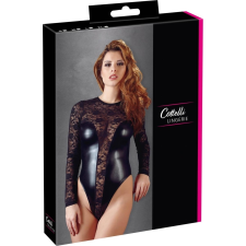 Cottelli Collection Cottelli - fényes-csipke body (fekete) body