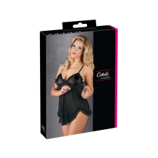 Cottelli - Lenge, fodros babydoll (fekete) babydoll