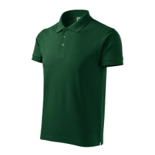 Cotton Heavy galléros póló férfi dark green M férfi póló