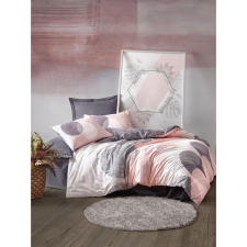 Cottonbox Ágyneműhuzat LERON 140x200 cm, Szürke/világos pink lakástextília
