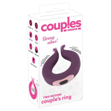 Couples Choice - akkus, kétmotoros péniszgyűrű (lila) péniszgyűrű