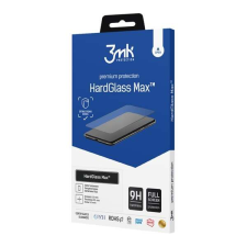 Cover 3MK HARD GLASS MAX képernyővédő üveg (3D, tok barát, 9H) FEKETE mobiltelefon kellék