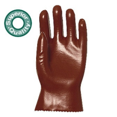Coverguard 3509-10 MÁRTOTT PVC munkavédelmi KESZTYŰ, BORDÓ, SAV/LÚG/OLAJÁLLÓ, 27CM