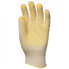 Coverguard 4455 KÖTÖTT VÉKONY FEHÉR ABRALON/NYLON KESZTYŰ, SÁRGA PÖTTYÖS_9 (G) védőkesztyű