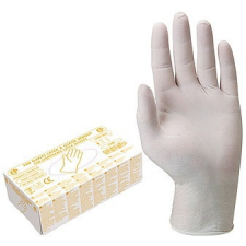 Coverguard 5806-10 Latex egyszerhasználatos vizsgálókesztyű, munkavédelmi kesztyű, púderozott 100 db védőkesztyű