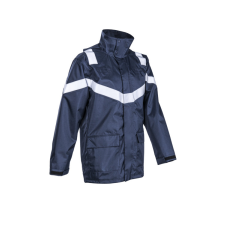 Coverguard Dagda lángálló PU esőkabát (sötétkék, M) munkaruha