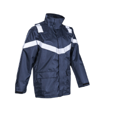 Coverguard Dagda lángálló PU esőkabát (sötétkék, XL) munkaruha