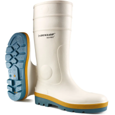 Coverguard Dunlop Acifort tricolour PVC plusz nitrilgumi alapanyagú, teljesen vízálló csizma fehér színben