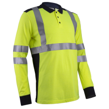 Coverguard Ekhi hosszú ujjú Fluo sárga lángálló és ant. póló láthatósági ruházat