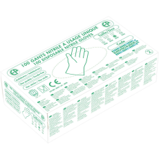Coverguard EP egészségügyi, egyszer használatos nitril kesztyű,zöldszínben púdermentes