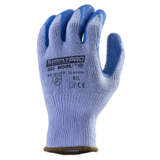Coverguard EP Simply Pro vastag kék poliészter védőkesztyű szellőző kézhát, gumírozott mandzsetta